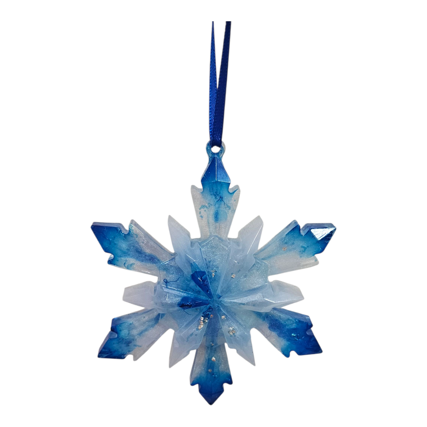 Blue Snowflake Christmas Ornament