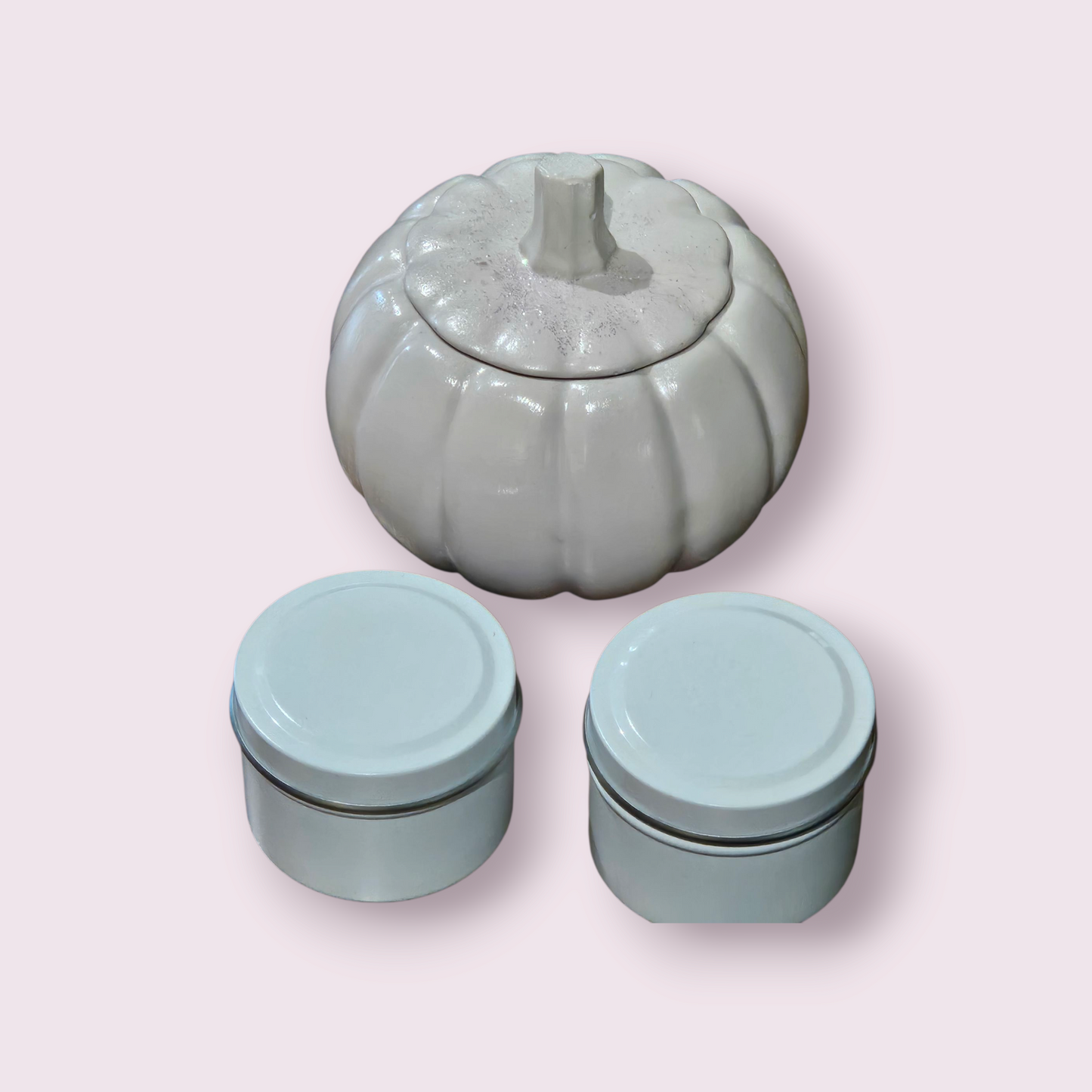 Cement Pumpkin Candle