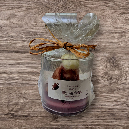 Hail State Bulldog Football Candle