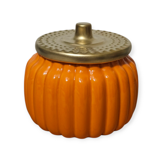 Orange Ceramic Pumpkin Candle