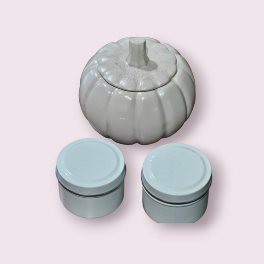 Cement Pumpkin Candle