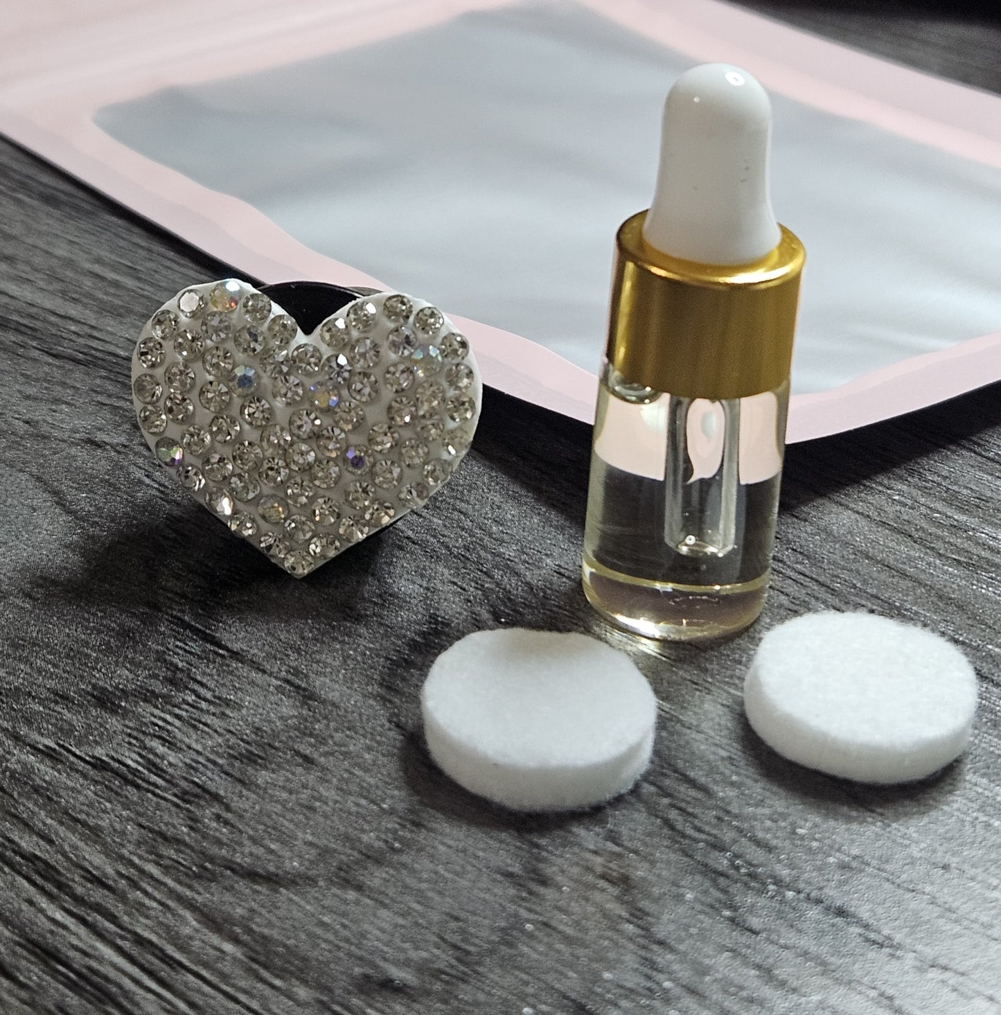 Limited Edition Silver Heart Car Fragrance Vent Clips