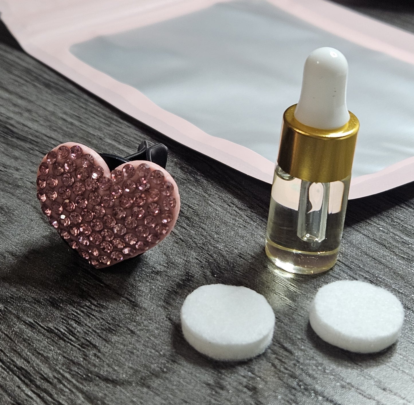 Limited Edition Pink Heart Shape Car Fragrance Vent Clip